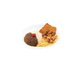 Mixed Meal With Rice (Fillet, Shrimp, Squid, and Kofta)